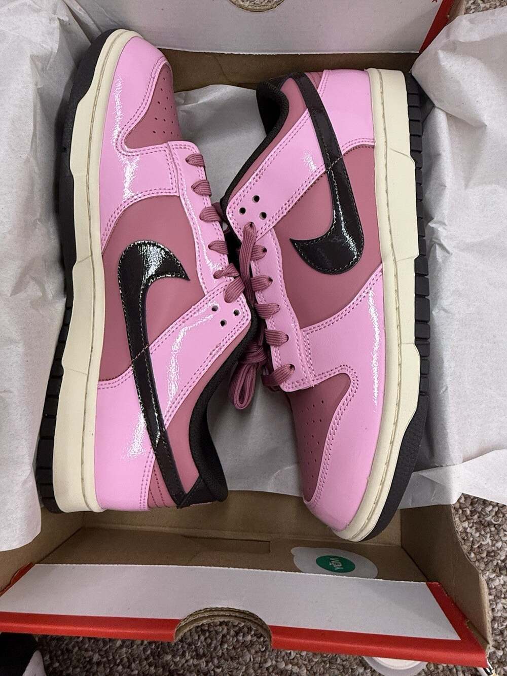 Size 10.5 Nike Dunk Retro Low Pink Rise donut